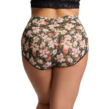 Plus Size Retro V-Kini | Dark Room Blooms (Black)