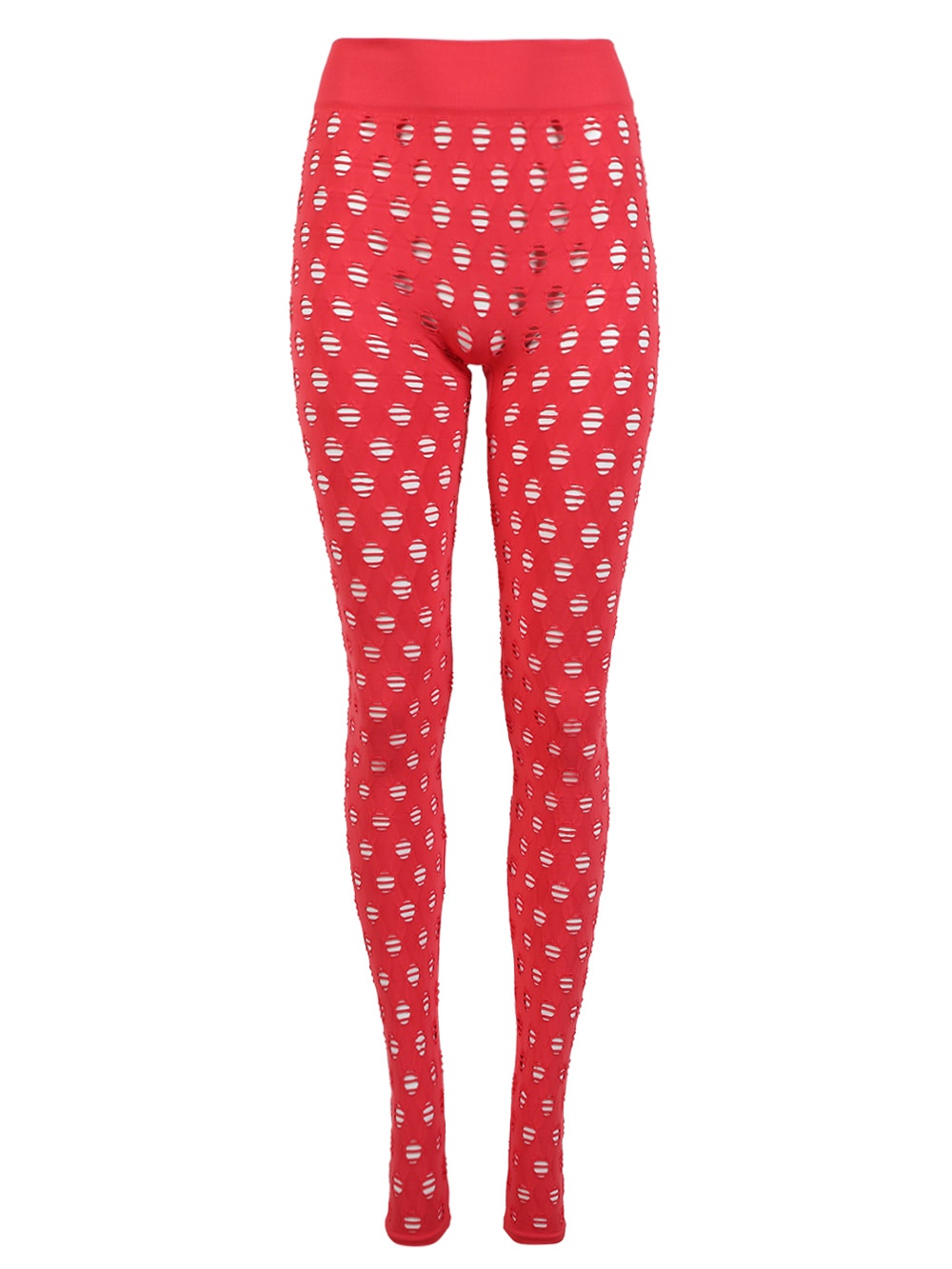 Women | Maisie Wilen | Knitted Perforated Leggings | Tomato