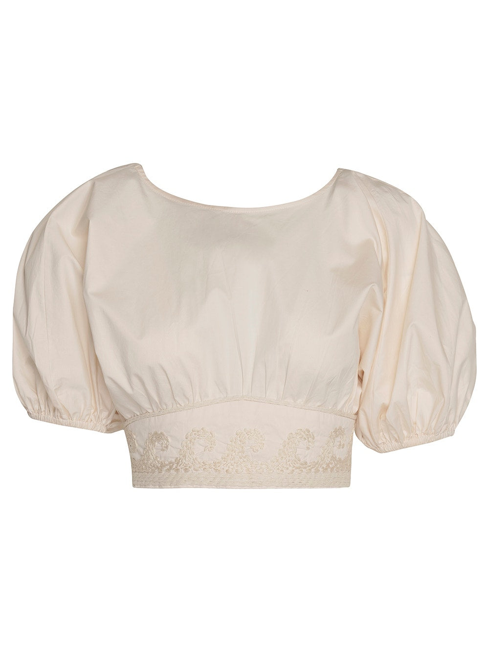 Women | Johanna Ortiz | Sweet Water Crop Top Ecru