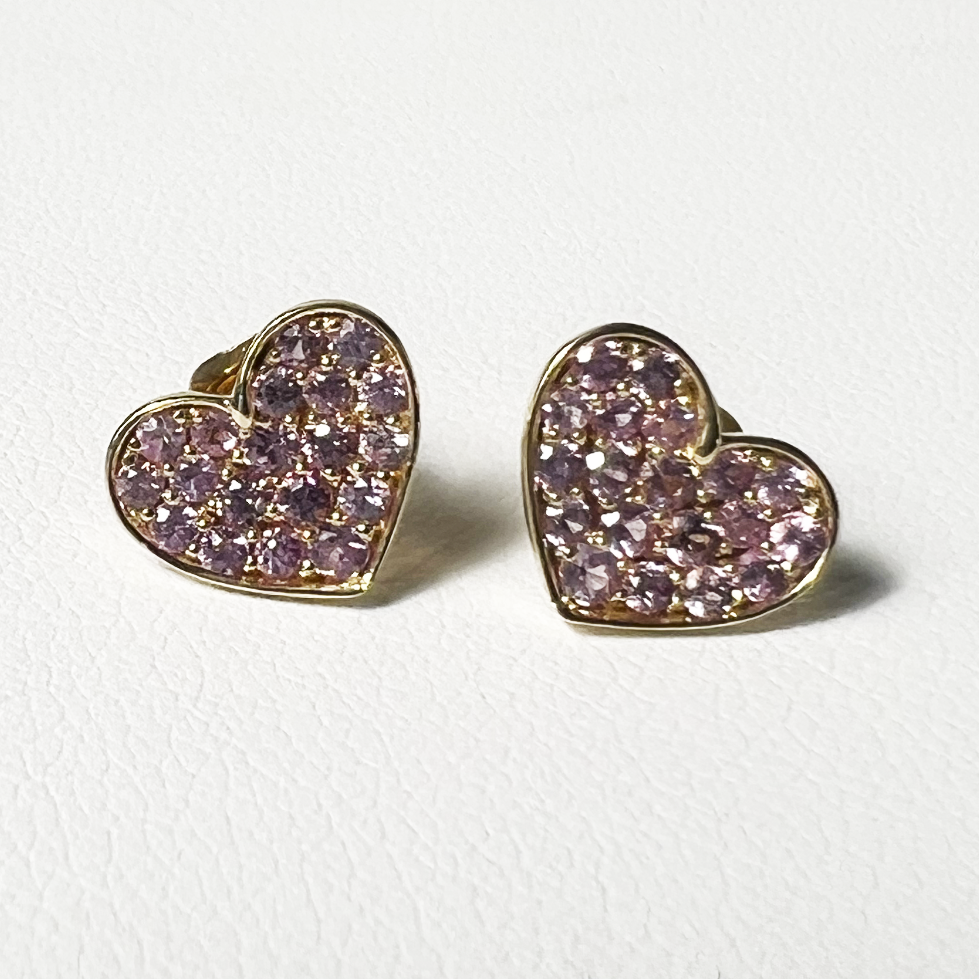 You're Making Me Blush Stud | 10K Yellow Gold | Pink Sapphire/Red Ruby