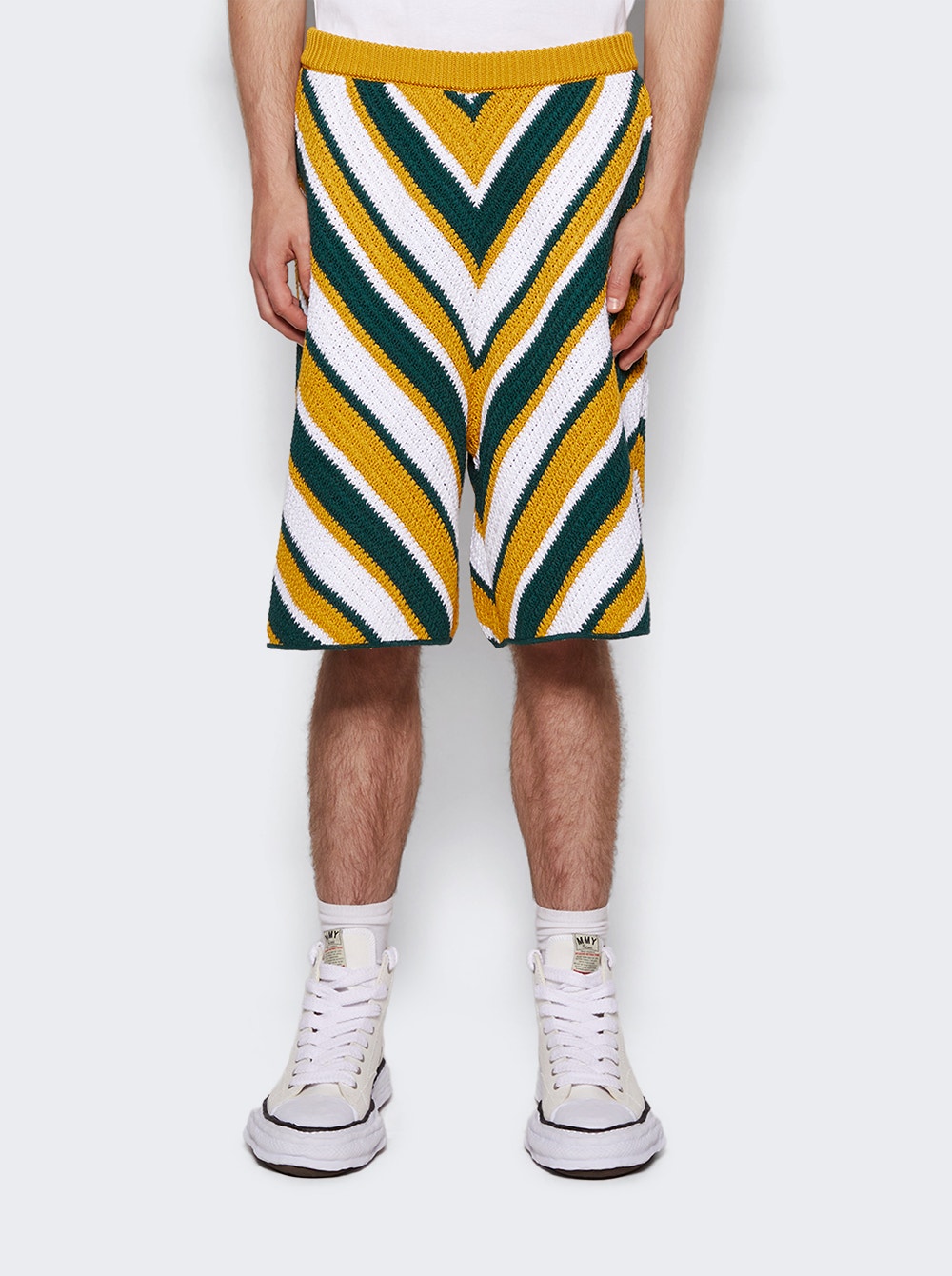Men | Marni | Chevron Crochet Shorts | Turquoise