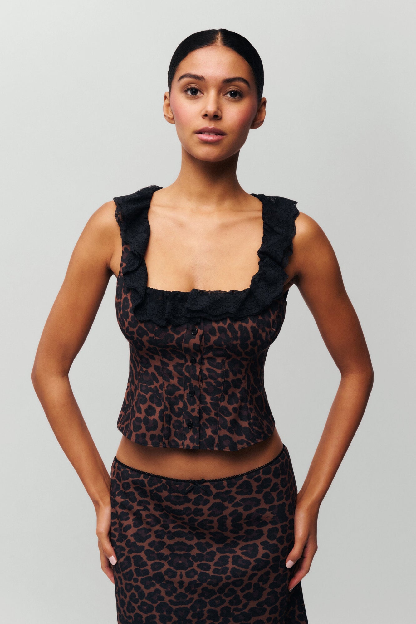 Womens | Paloma Lace Top | Leopard
