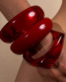 The Formentera Bangle Set | Red