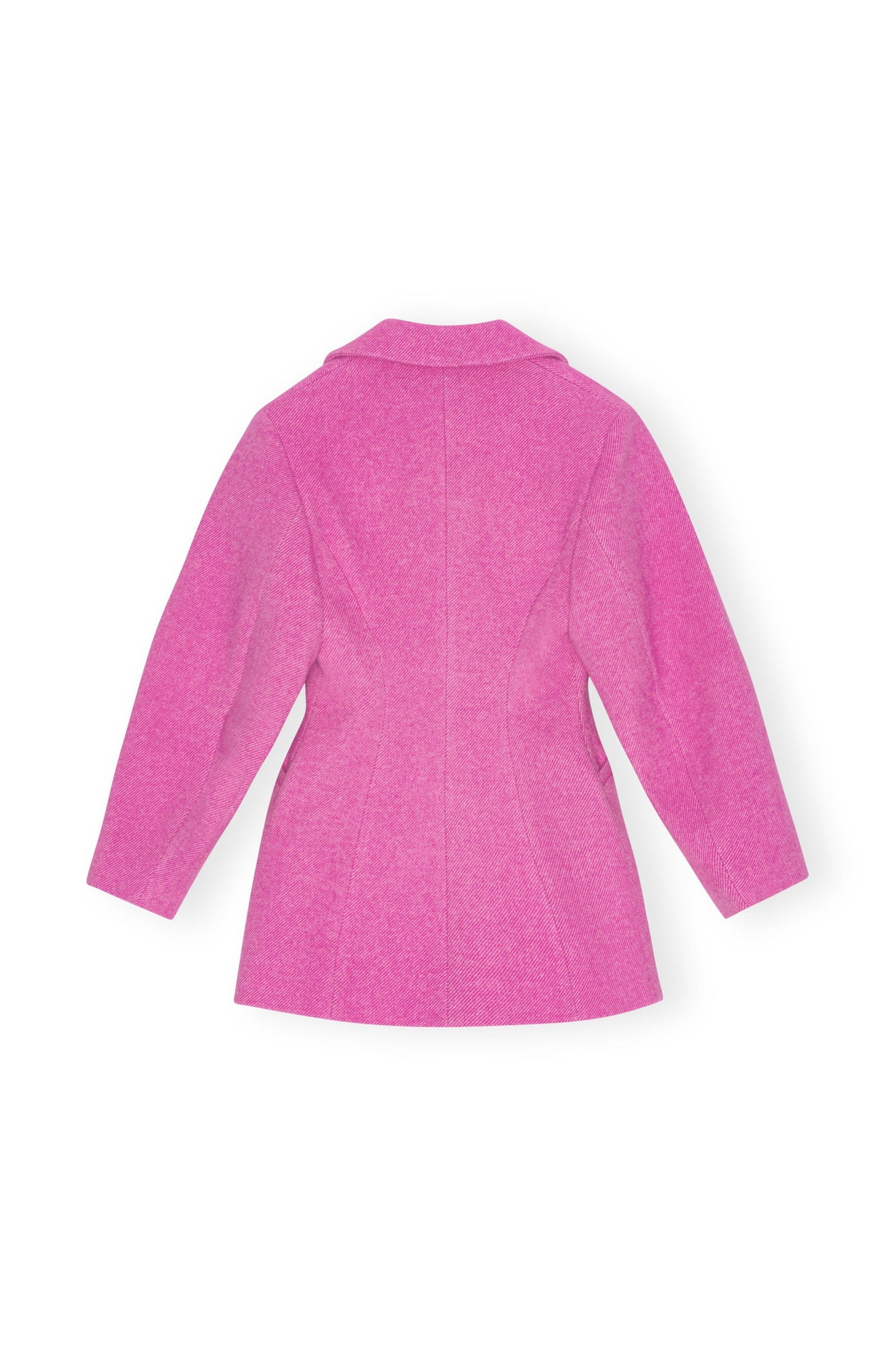 Pink Twill Wool Suiting Fitted Blazer | Fiji Flower