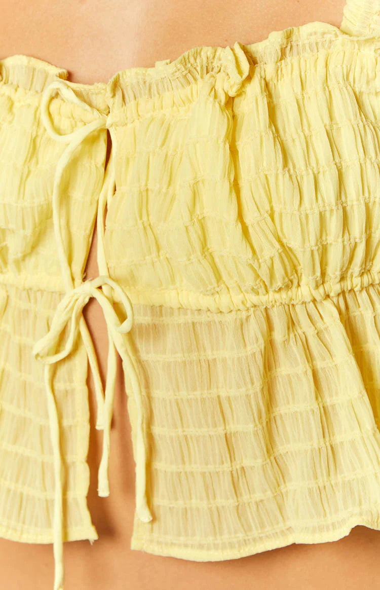 Pixie Crop Top | Yellow