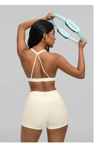 Plunge Neck Bra Top | Creamy Vanilla