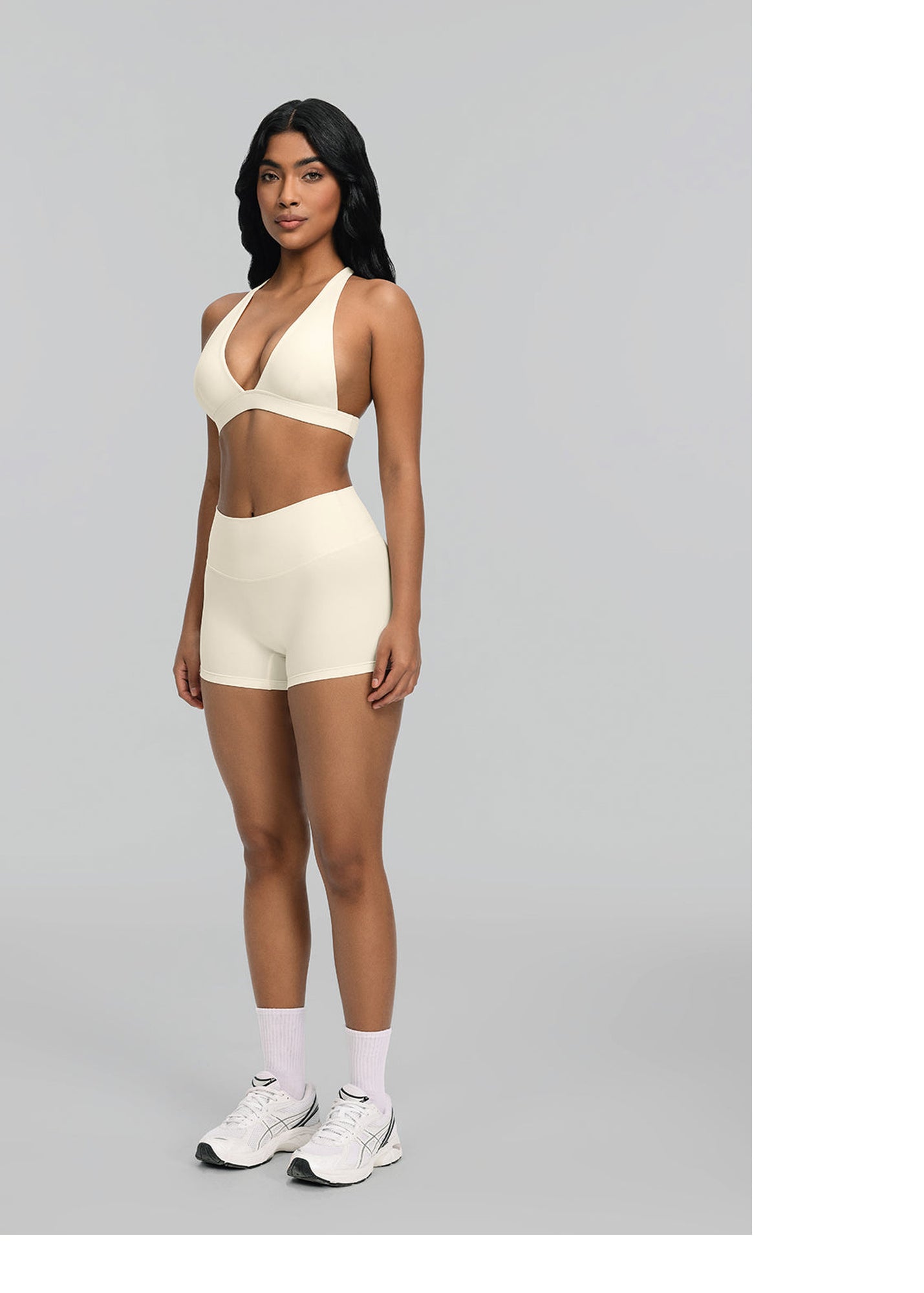 Plunge Neck Bra Top | Creamy Vanilla