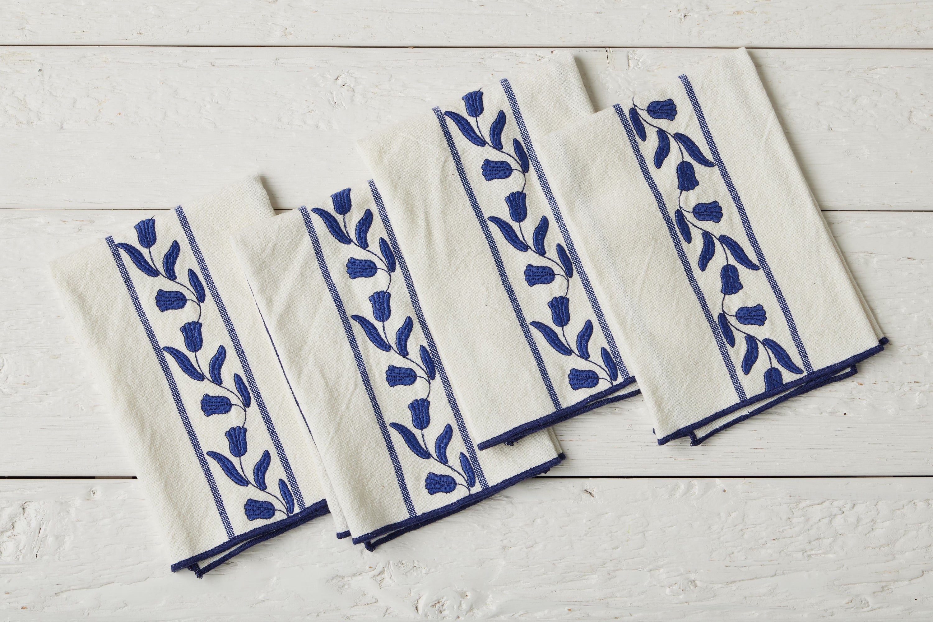 Dinner Napkins | Navy Blue Tulip | Set of 4