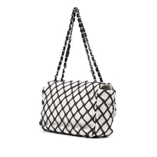 Chanel | Pre-Owned Jumbo Calfskin Canebiers Net Flap | White