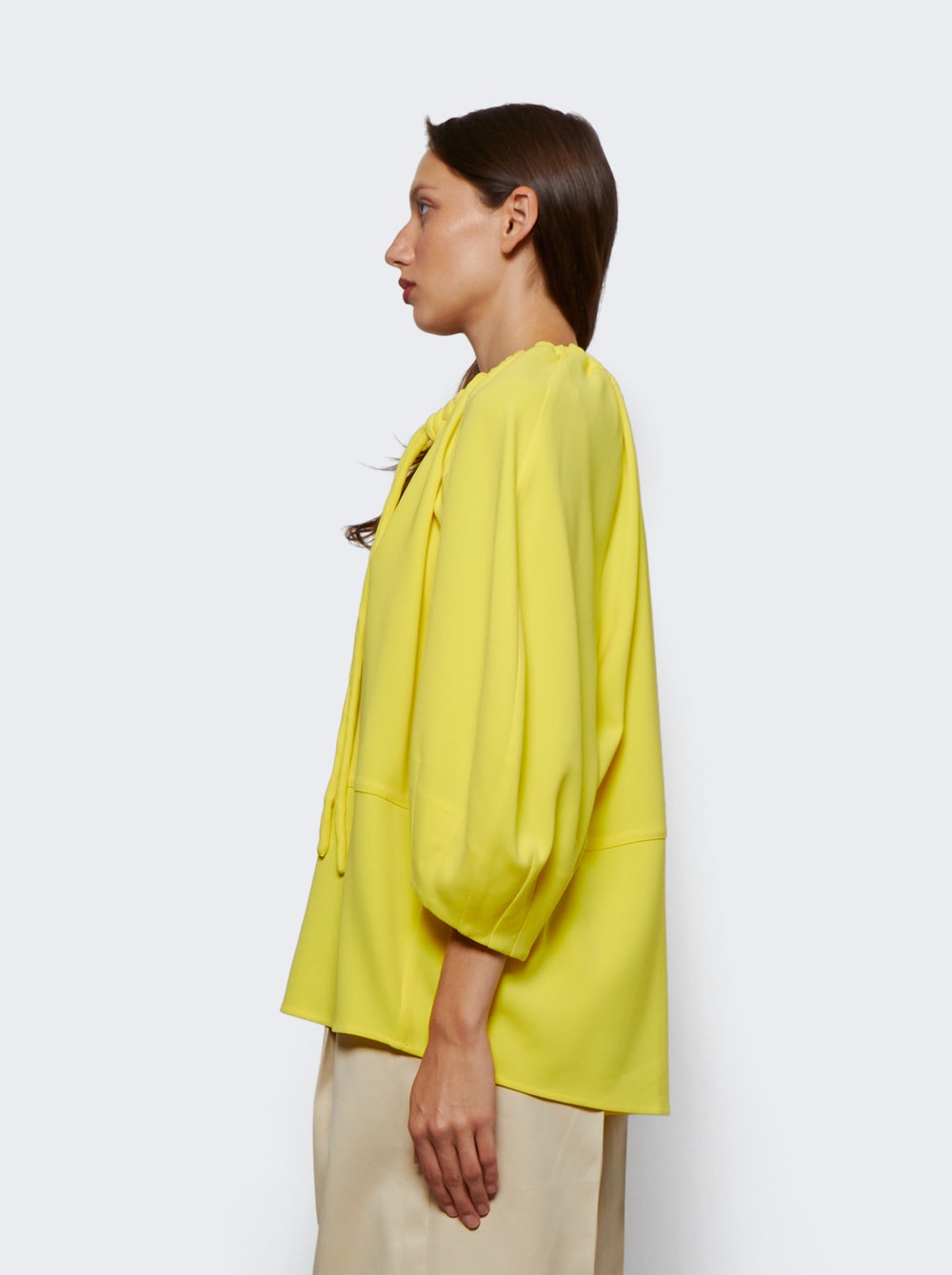 Women | Proenza Schouler | Matte Crepe V-neck Top | Yellow