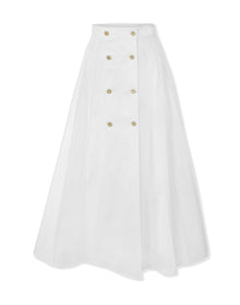 A-Line Midi Skirt | White
