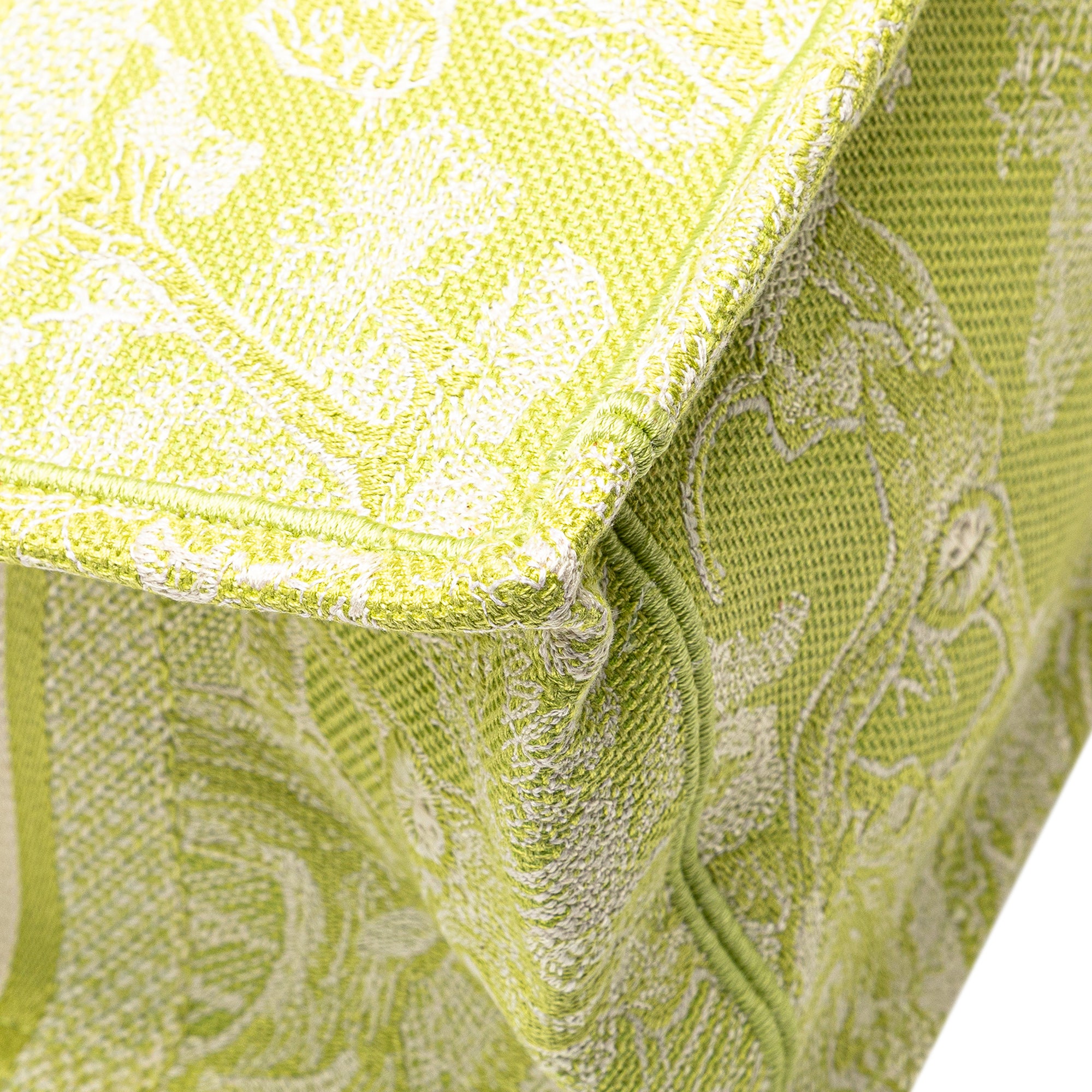 Dior | Pre-Owned Medium Canvas Embroidered Dioriviera Toile De Jouy Book Tote | Green/Light Green