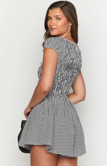 Raldo Playsuit | Black Gingham