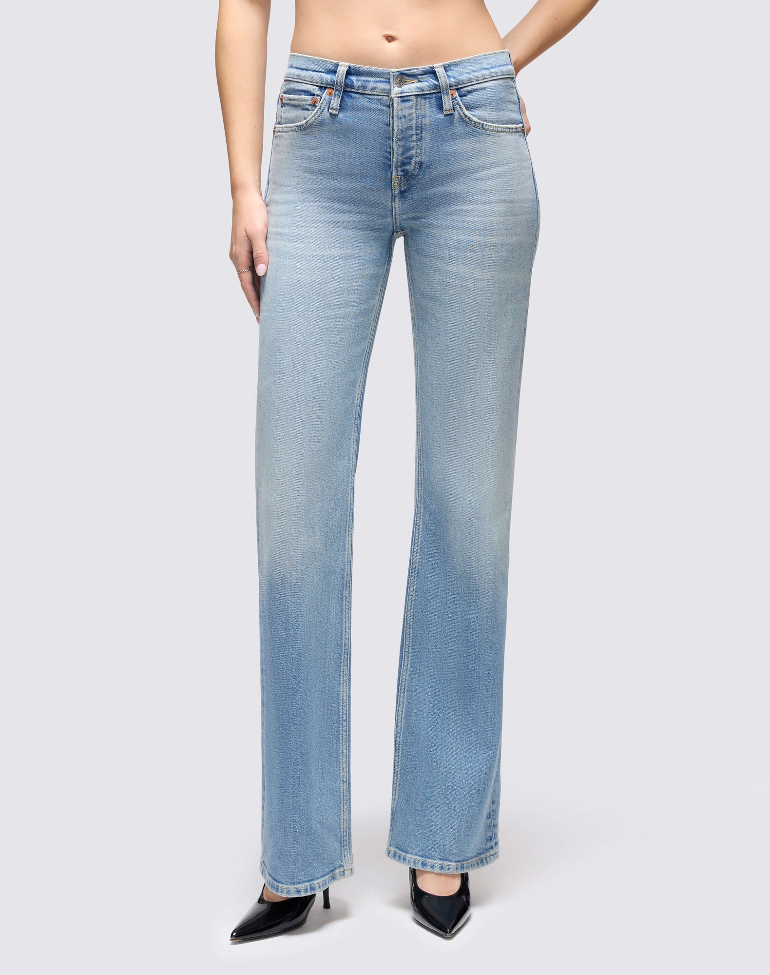 Womens | Comfort Stretch 70s Mid Rise Bootcut | Opal Indigo
