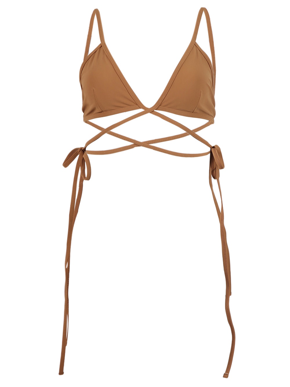 Women | Christopher Esber | Looped Tie Bikini Top | Suede