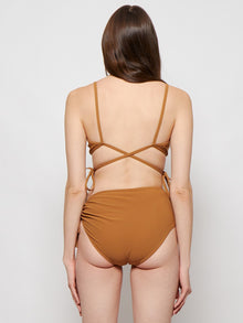 Women | Christopher Esber | Looped Tie Bikini Top | Suede