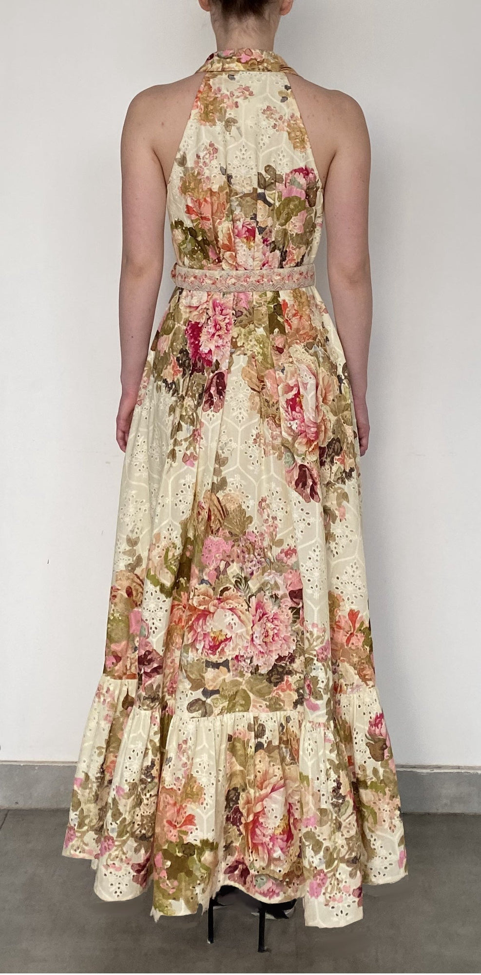 Long Shirt Dress With Buckle Belt | Ivory Mix