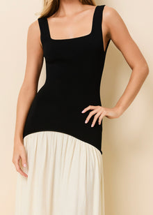 Camila Dress Noir / Brule - Solid & Striped