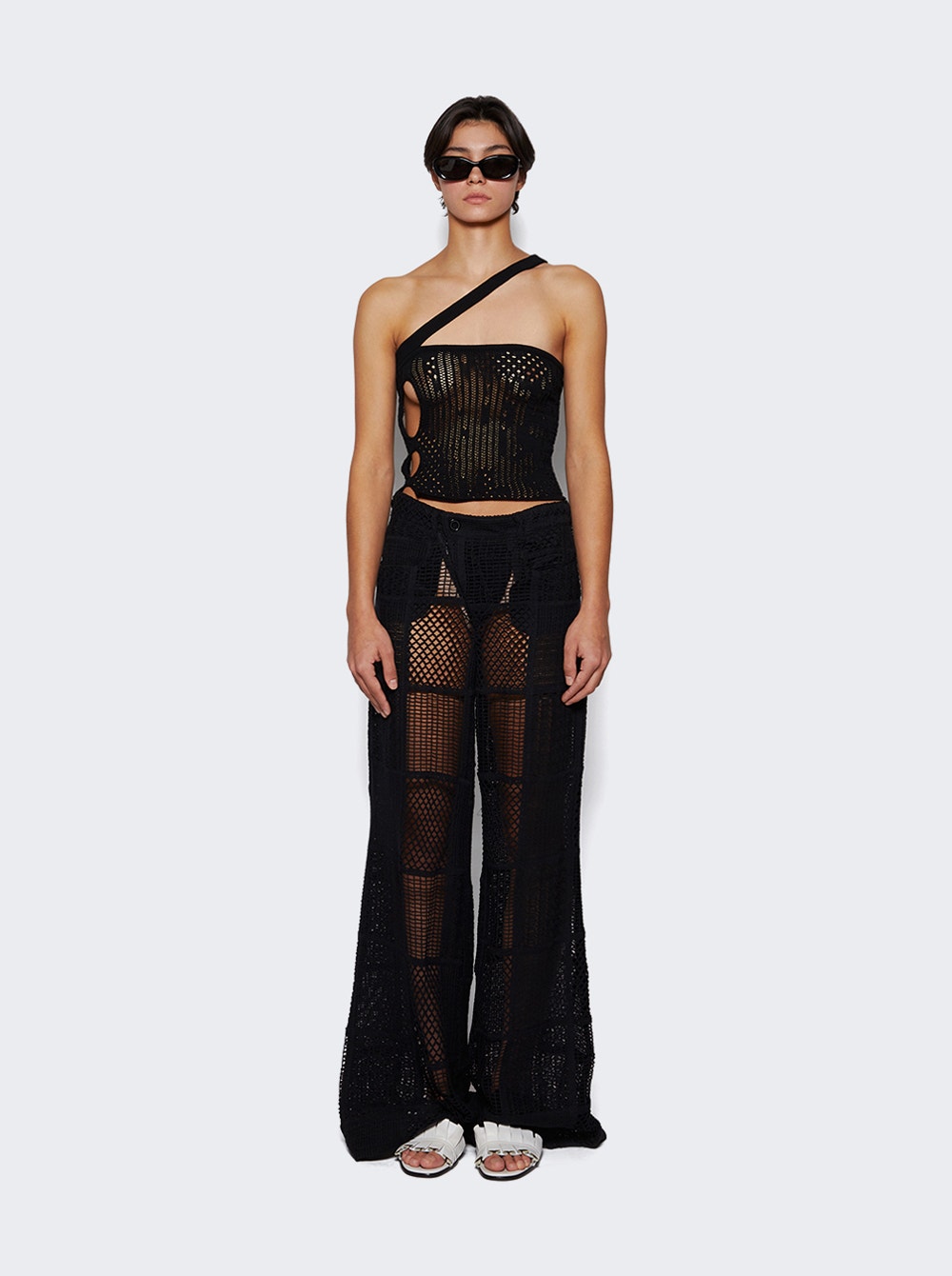 Women | Roberta Einer | Lasso Sheer Top | Black