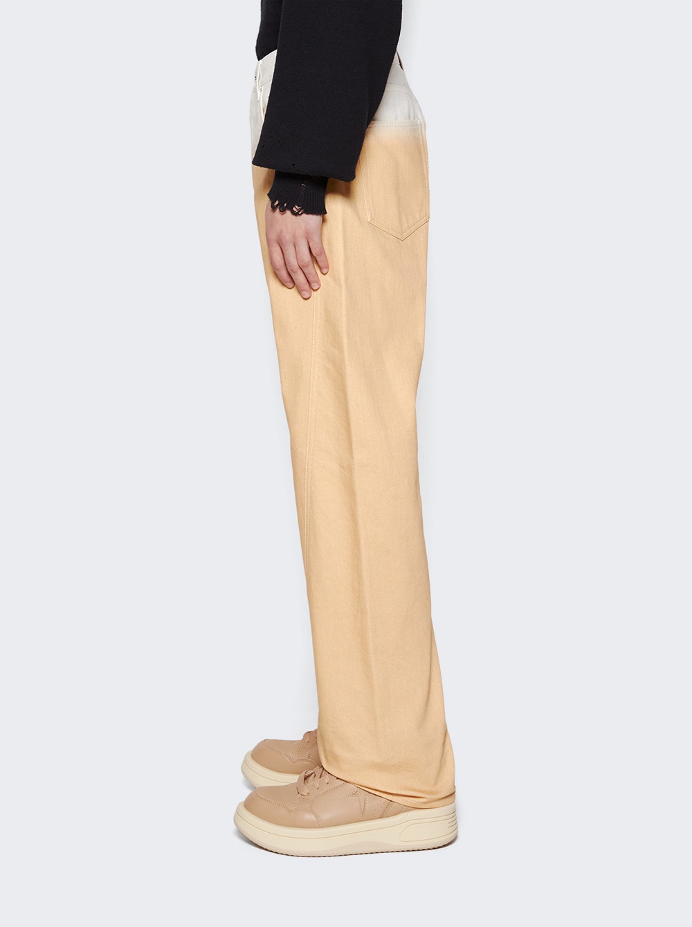 Men | Lanvin | Twisted Pants With A Gradient Effect | Abricotine