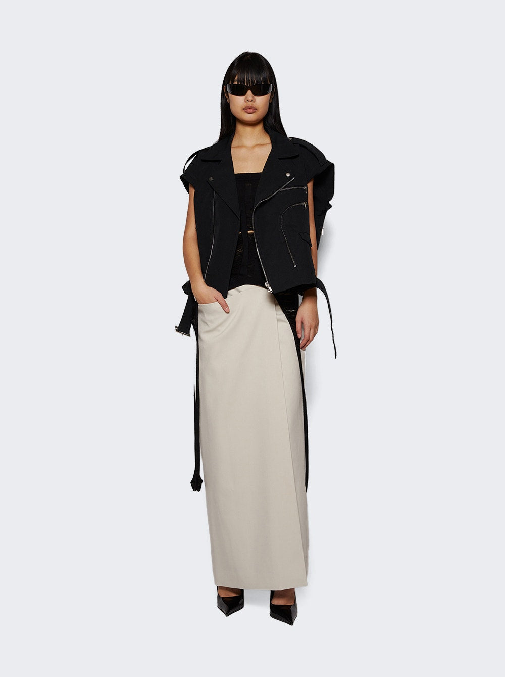 Women | Rick Owens | Tanja Long Tank Strapless Top Black