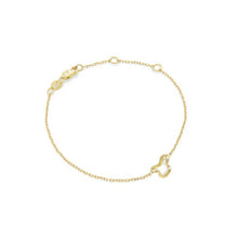 14k gold Demi Pave Ripple Chain Bracelet on a white background