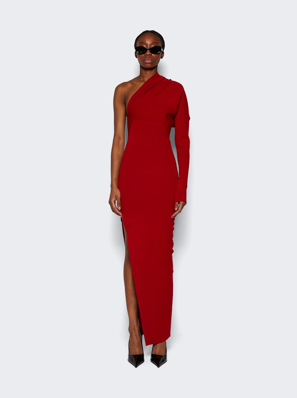 Women | Rick Owens | One Shoulder Dress Cardinal | Red