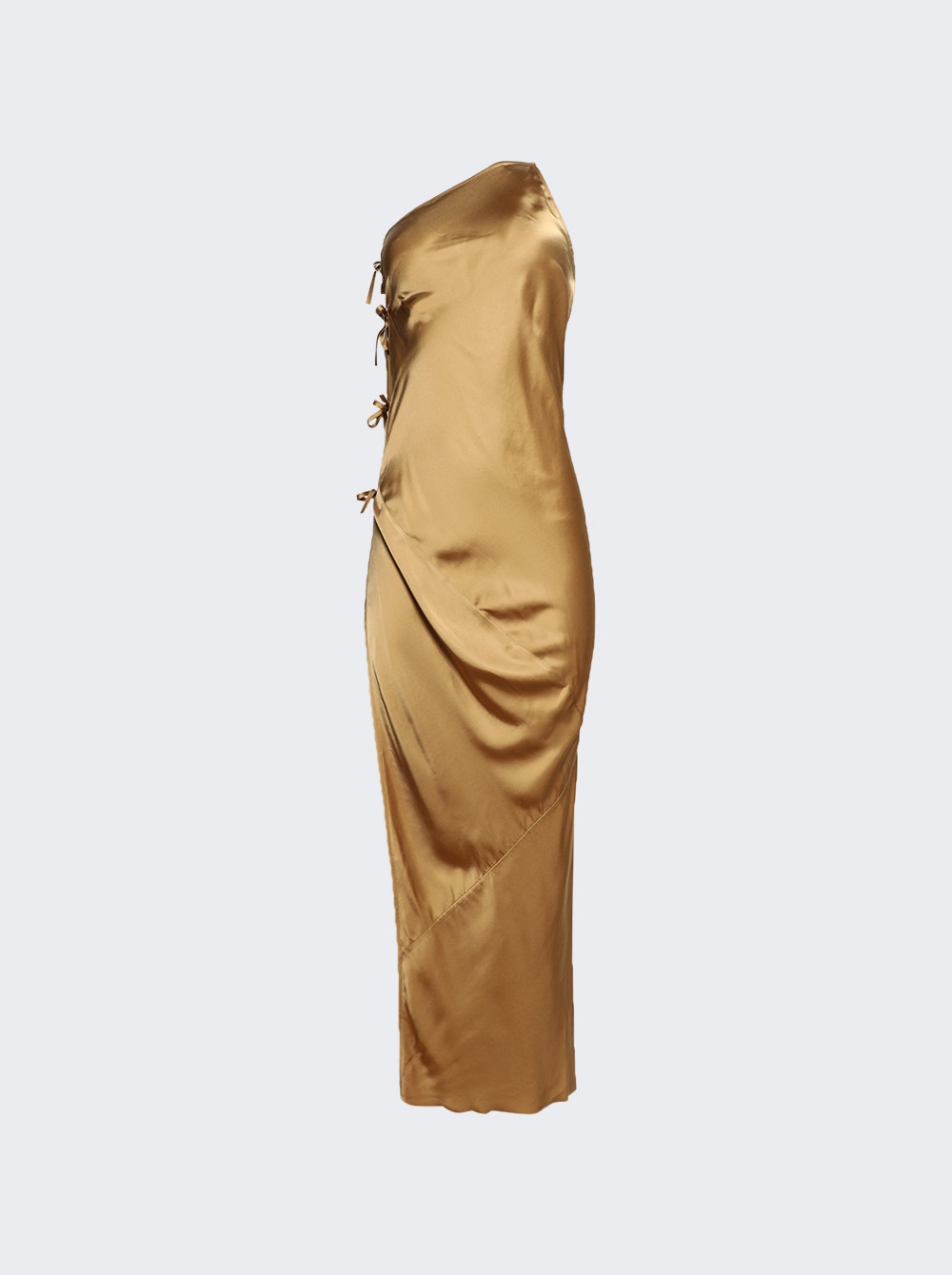 Women | Rick Owens | Taco One-shoulder Tie-embellished Dress | Honey
