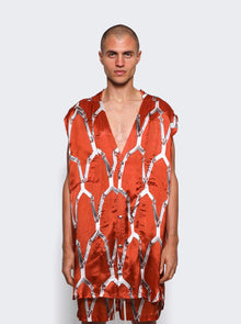 Men | Rick Owens | Jumbo Cut Out Overshirt | Orange