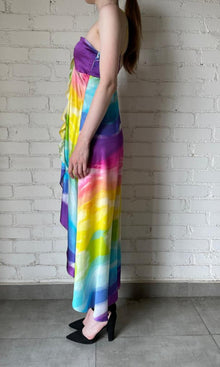 Rococo Sand | Aimee Charmeuse Silk Long Dress | Multi