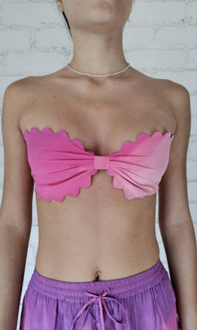 Rococo Sand | Aimee Polyester Crepe Bandeau | Pink Yellow