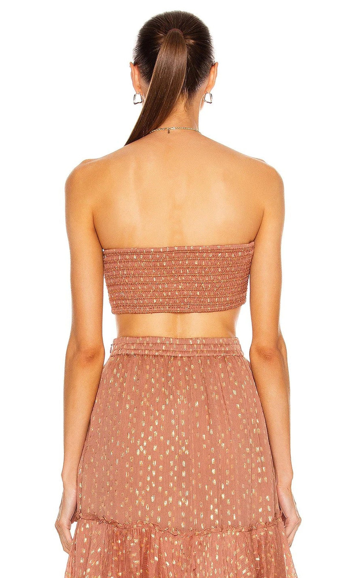 Rococo Sand | Aine Viscose Georgette Dobby Bandeau | Brown