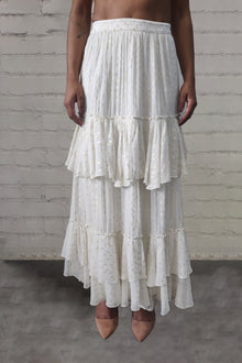 Aine Long Skirt | White