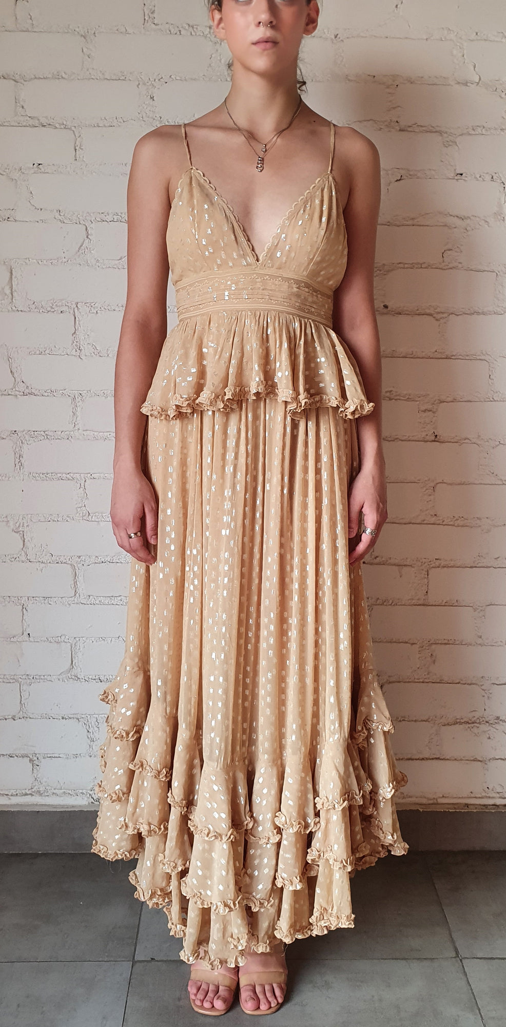 Rococo Sand | Aria ND Long Dress | Nude