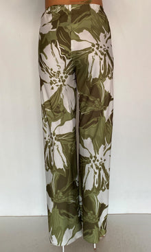 Womens | Avo Polyester Satin Lycra Bias Pants | Green