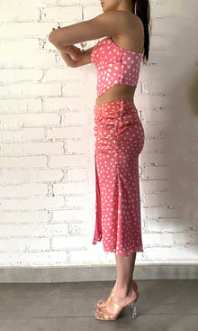 Rococo Sand | Blaire Polyester Satin Skirt | Pink