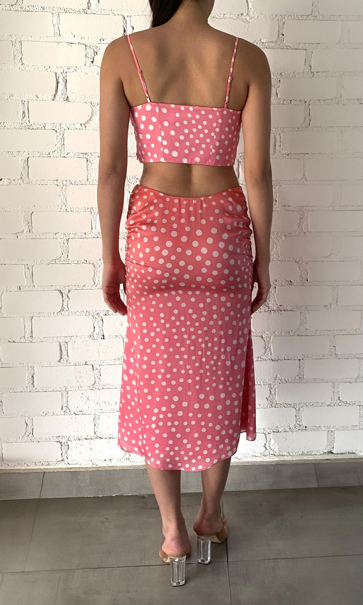Rococo Sand | Blaire Polyester Satin Skirt | Pink