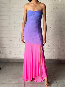 Rococo Sand | Blake Long Dress | Purple/Pink Ombre