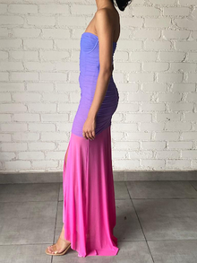 Rococo Sand | Blake Long Dress | Purple/Pink Ombre
