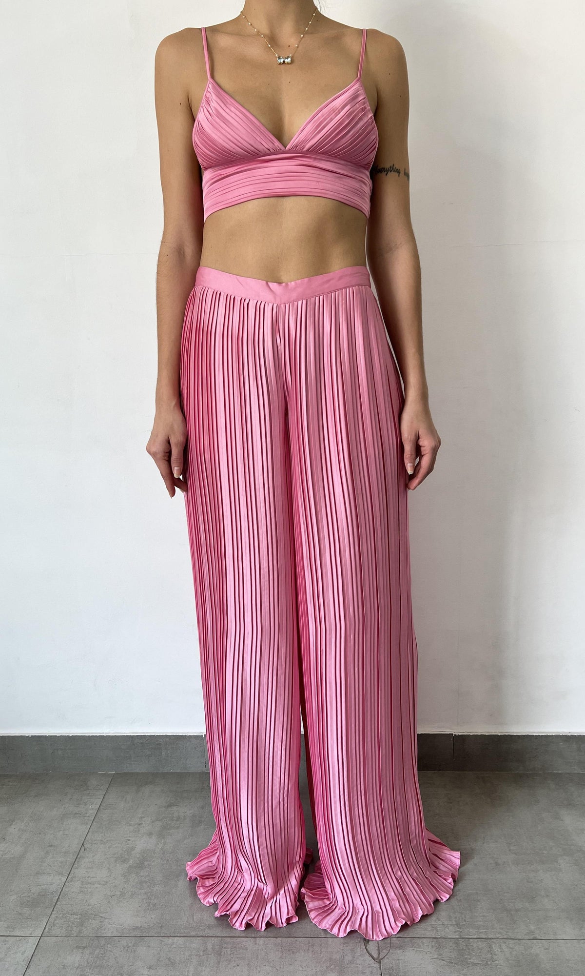 Womens | Bree Polyester Satin Bandeau | Pink