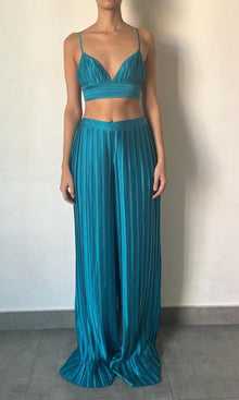 Rococo Sand | Bree Polyester Satin Bralette | Teal