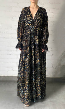 Rococo Sand | Capri Viscose Flat Chiffon Maxi Dress | Black Blue