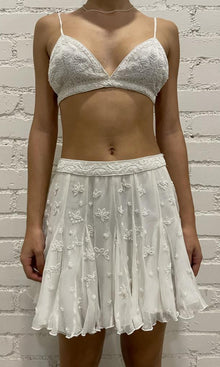 Rococo Sand | Celia Silk Chiffon Bandeau | White