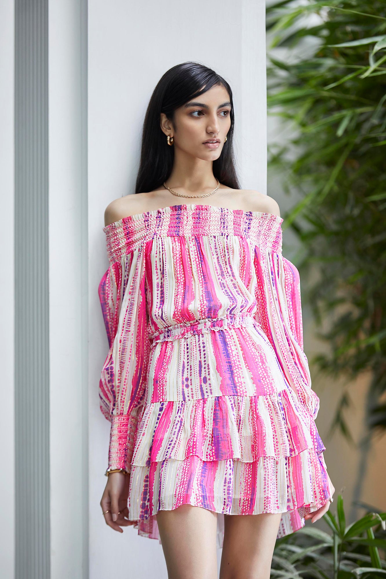 Rococo Sand | Cherie Short Dress | Pink Multi