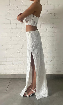 Rococo Sand | Coco Polyester Lace Top | White