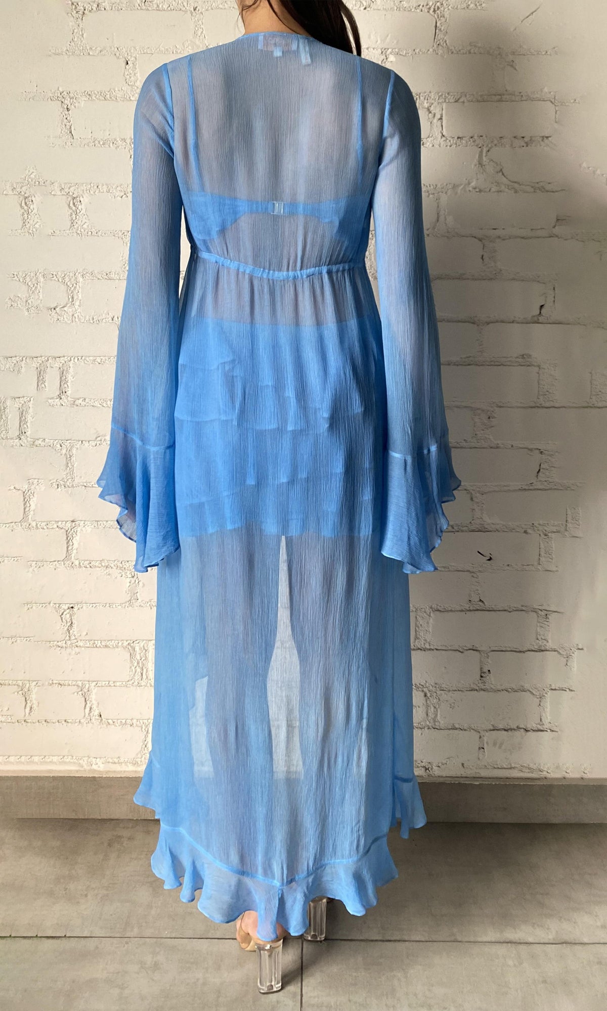 Womens | Cole Viscose Cape | Blue