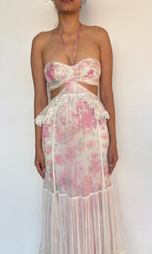 Rococo Sand | Dora Cotton Long Dress | Pink Multi