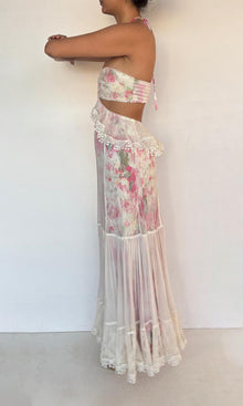 Rococo Sand | Dora Cotton Long Dress | Pink Multi