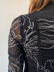 Dream High Neck Long Sleeve Midi Dress | Black