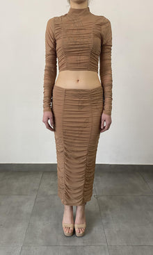 Rococo Sand | Dream Nylon-Power Mesh Top | Nude
